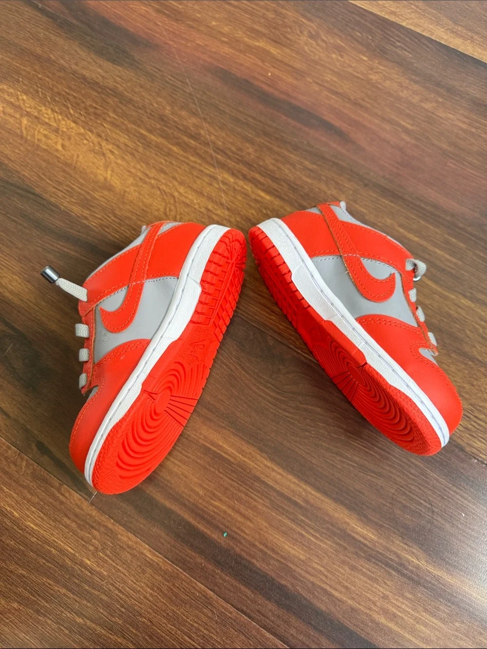 Nike Kids' Orange and Gray Low-Top Sneakers